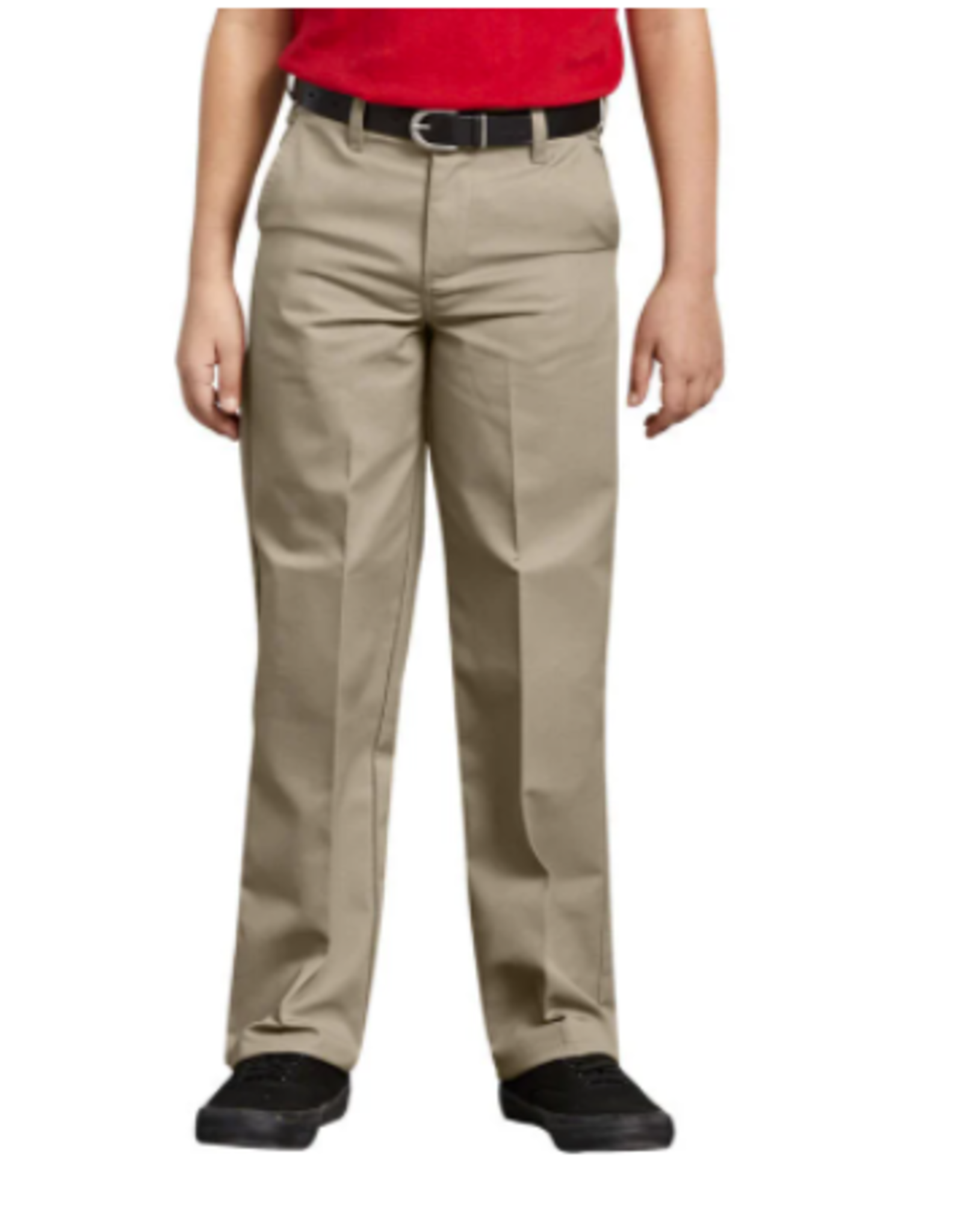 Dickies KP123-Dickies Boys Regular Flat Front Pants-KHAKI(8-20)