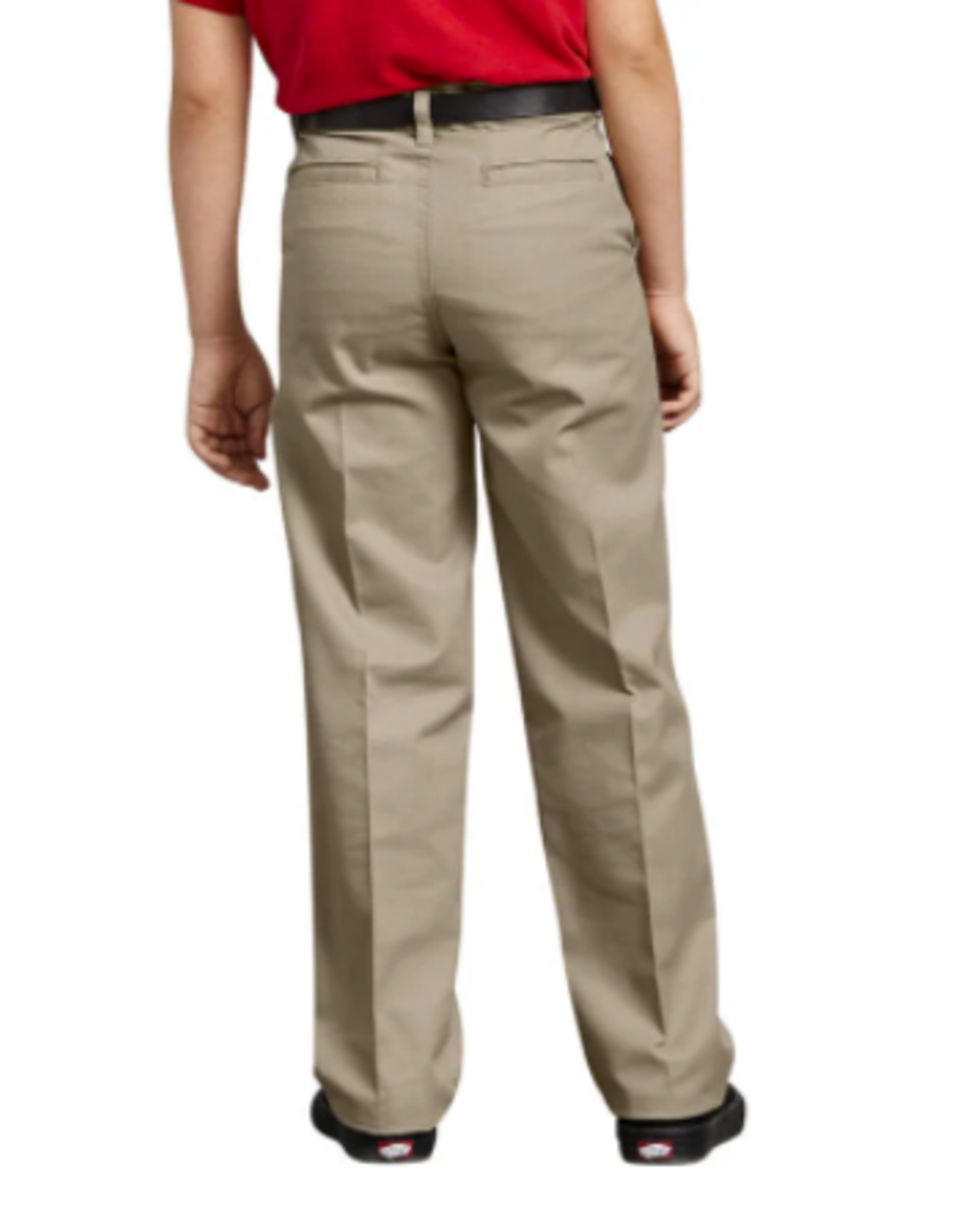 Dickies KP123-Dickies Boys Regular Flat Front Pants-KHAKI(8-20)