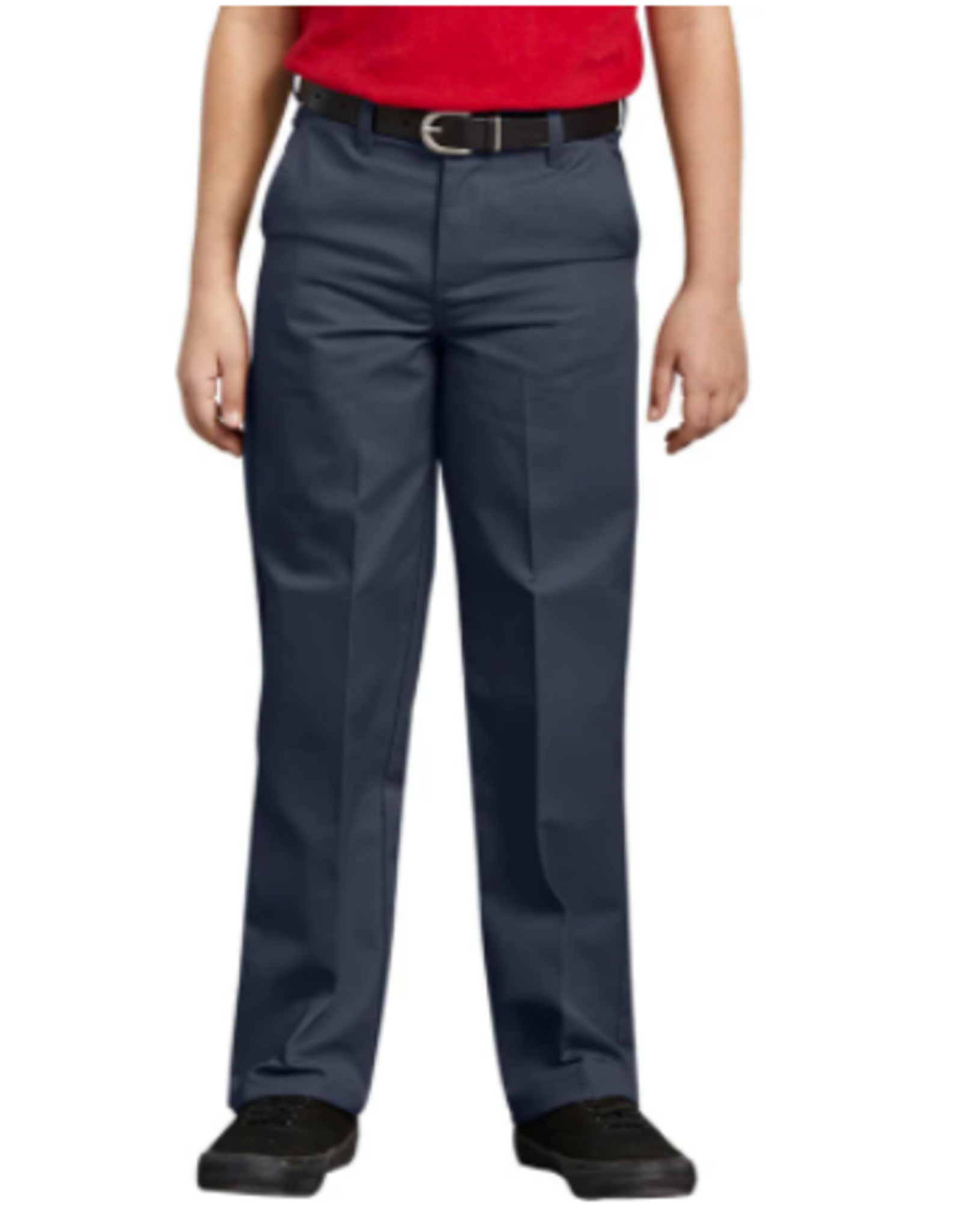 Dickies KP123-Dickies Regular Boys Flat Front Pants-NAVY(8-20)