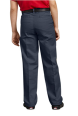 Dickies KP123-Dickies Regular Boys Flat Front Pants-NAVY(8-20)