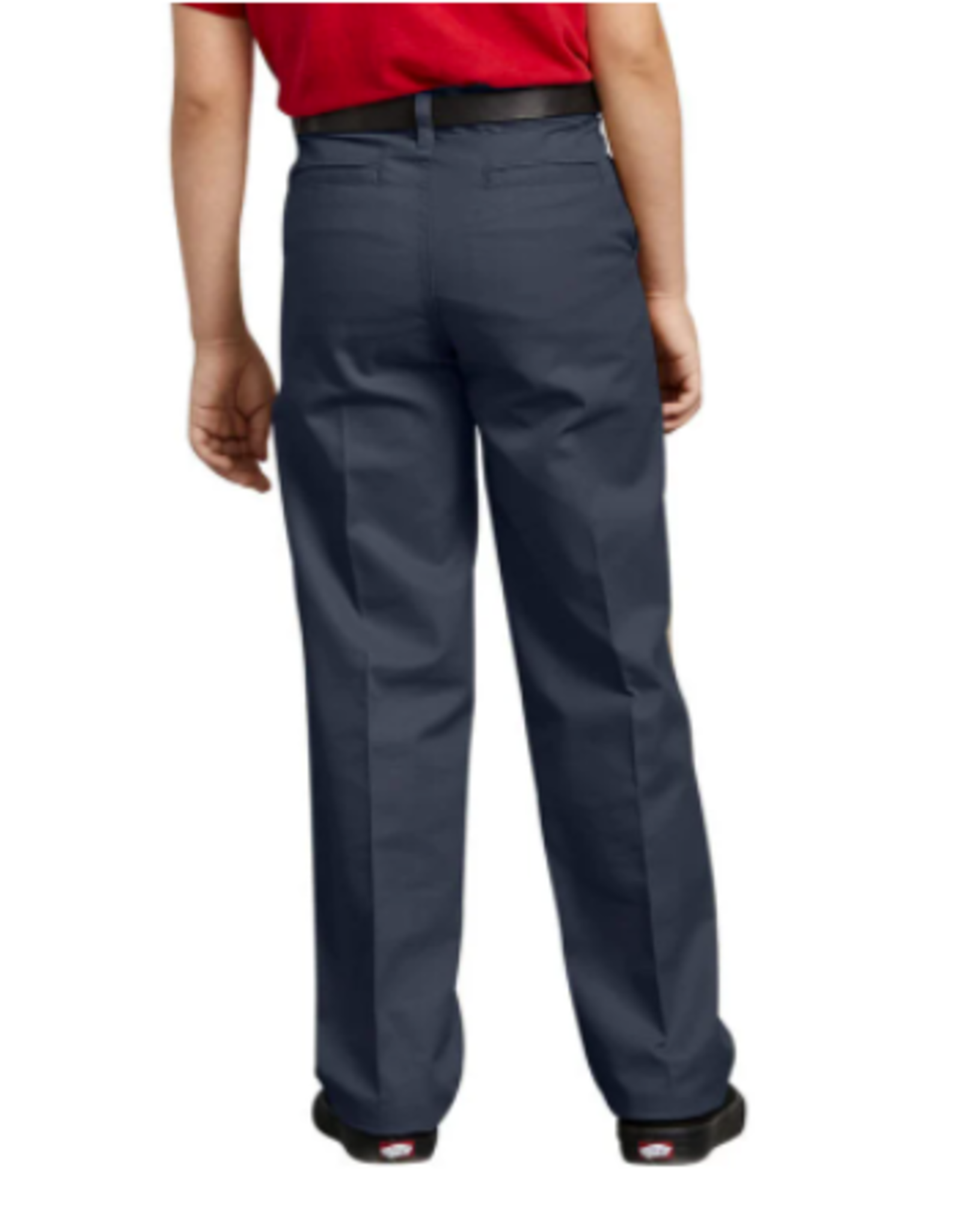 Dickies KP123-Dickies Regular Boys Flat Front Pants-NAVY(8-20)