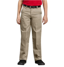 Dickies KP0123-Dickies Boys Husky Flat Front Pants-KHAKI(8H-20H)