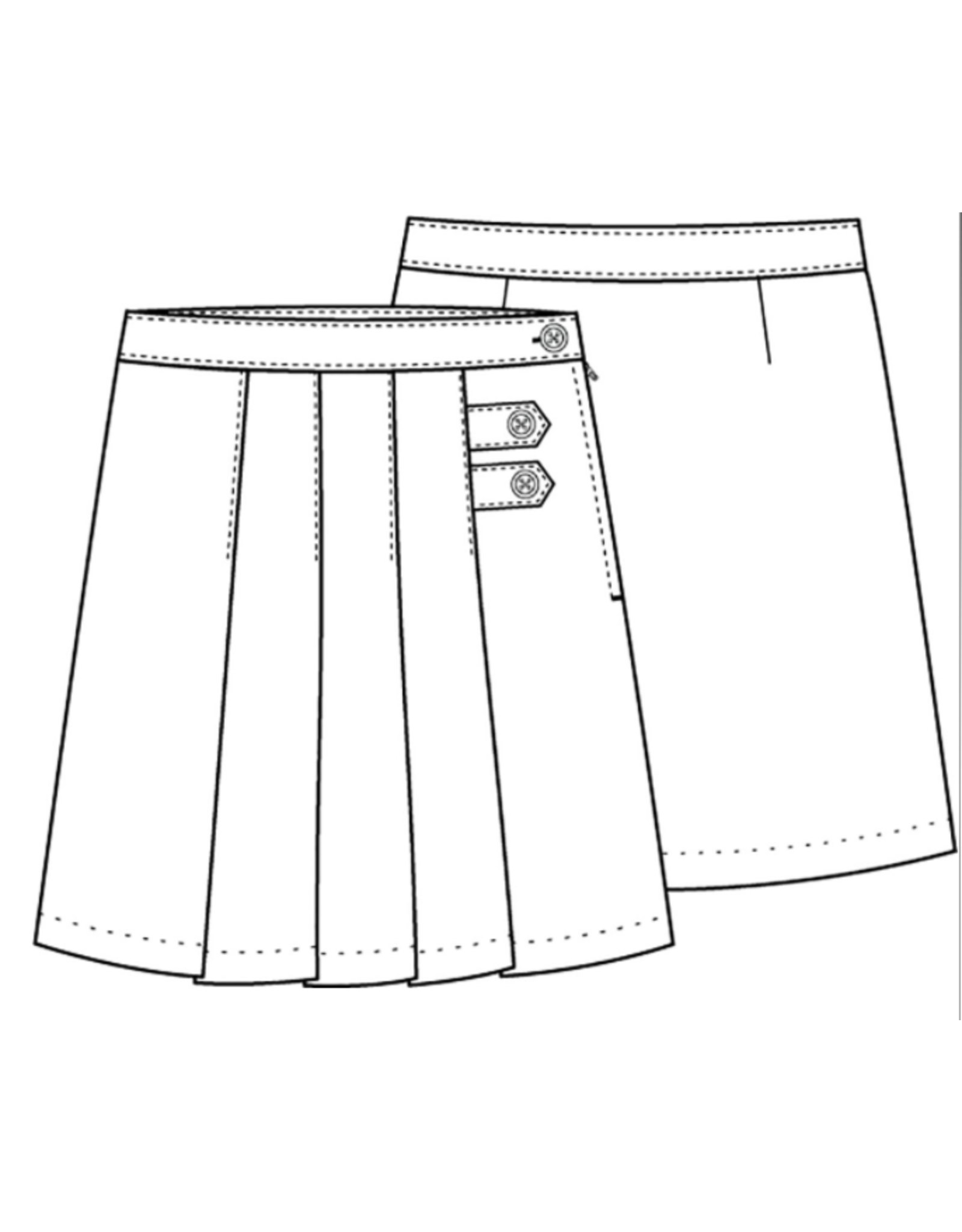 Classroom 55124Z-Jr Pleated Tab Scooter-NAVY(1/2-21/22)