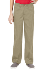 Dickies KP370-Dickies Girls KHAKI Flat Front Slim Fit Pants