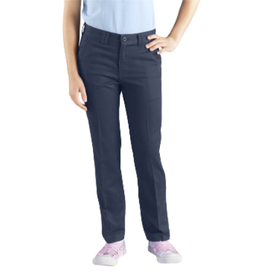 Dickies KP801 Dickies-Girls D.NAVY Twill Slim Fit Pants, 7-20