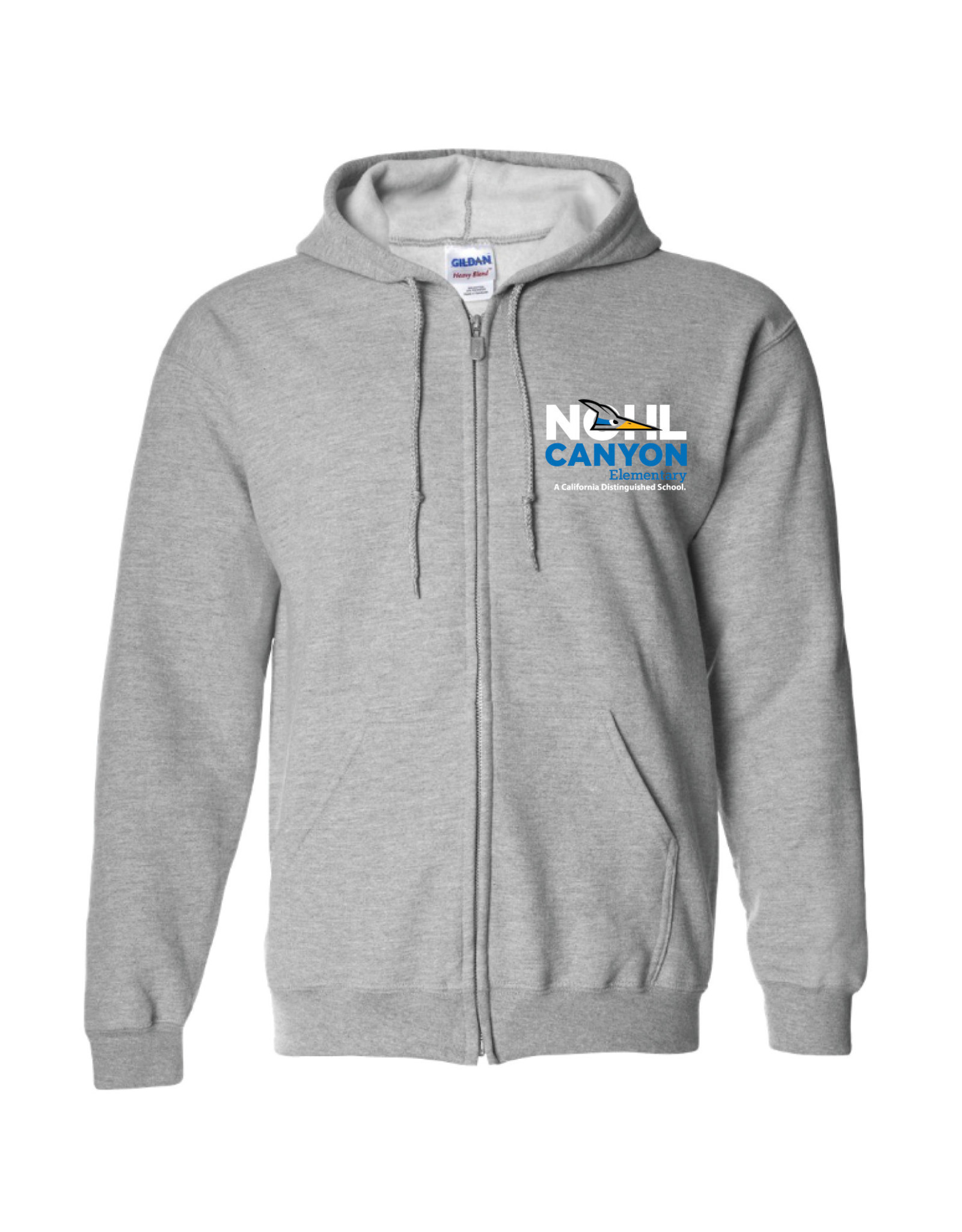 Hanes Nohl Canyon Unisex GREY Full Zip-Up