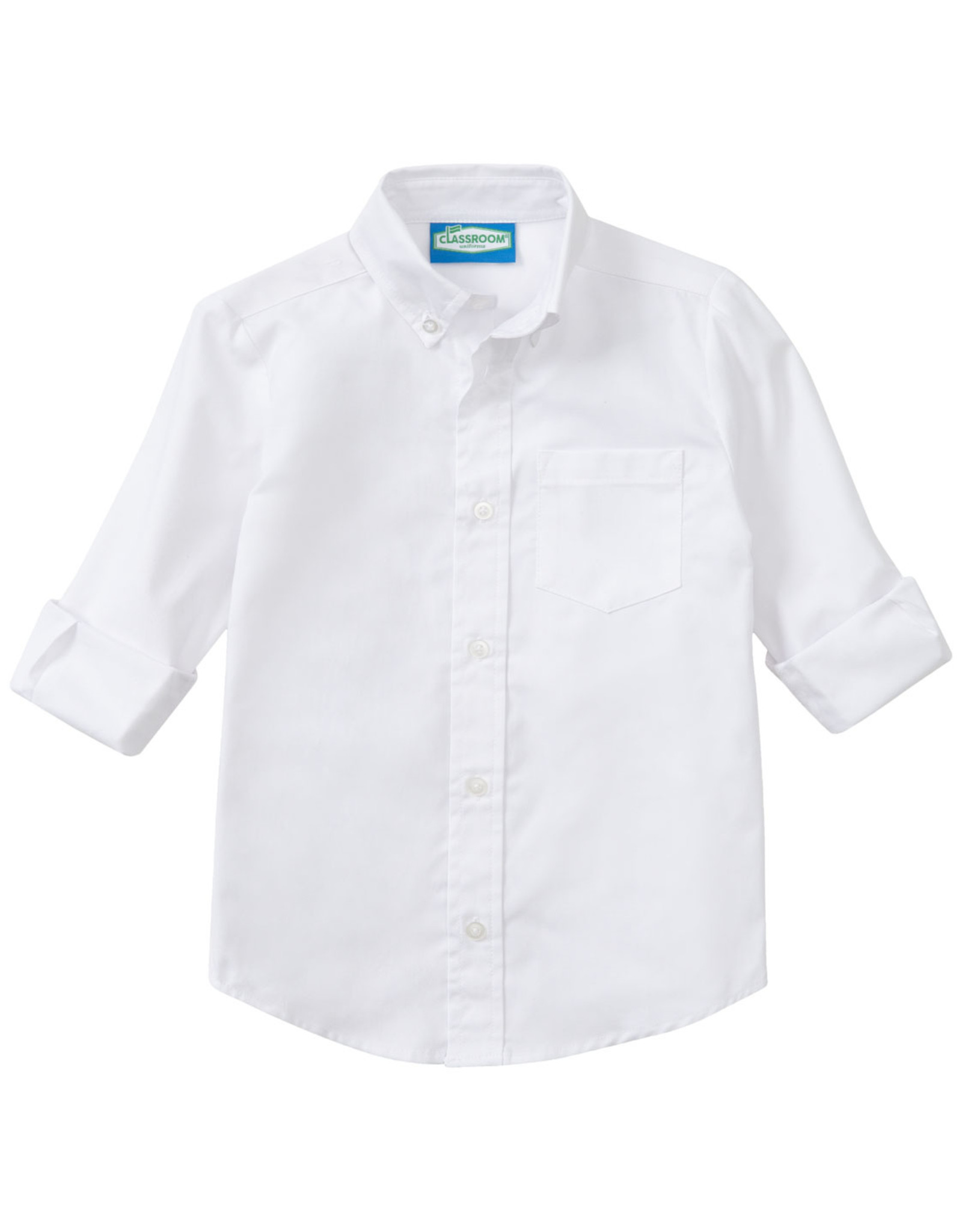 Classroom Boys/ Mens White Classroom Oxford LS Shirt