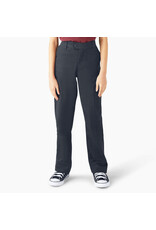 Dickies KP5519-Dickies Girls Straight Let Slim Fit Pants-NAVY(7-10)