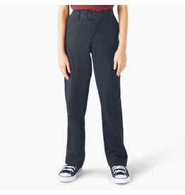 Dickies KP5519-Dickies Girls Straight Leg Slim Fit Pants-NAVY(7-16)