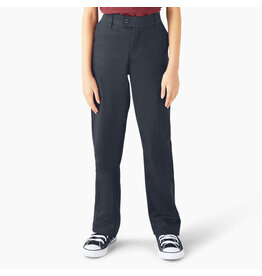 Dickies KP5519 - Girls Straight Leg Slim Fit Pants - NAVY