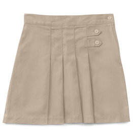 Classroom 55121AZ-Girls Pleated Tab Scooter-KHAKI(4-6X)