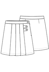 Classroom 55122AZ-Classroom Girls Pleated Tab Scooter-KHAKI(7-16)