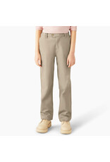 Dickies KP5519- Dickies Girls' Straight Leg Slim Fit Pants-KHAKI