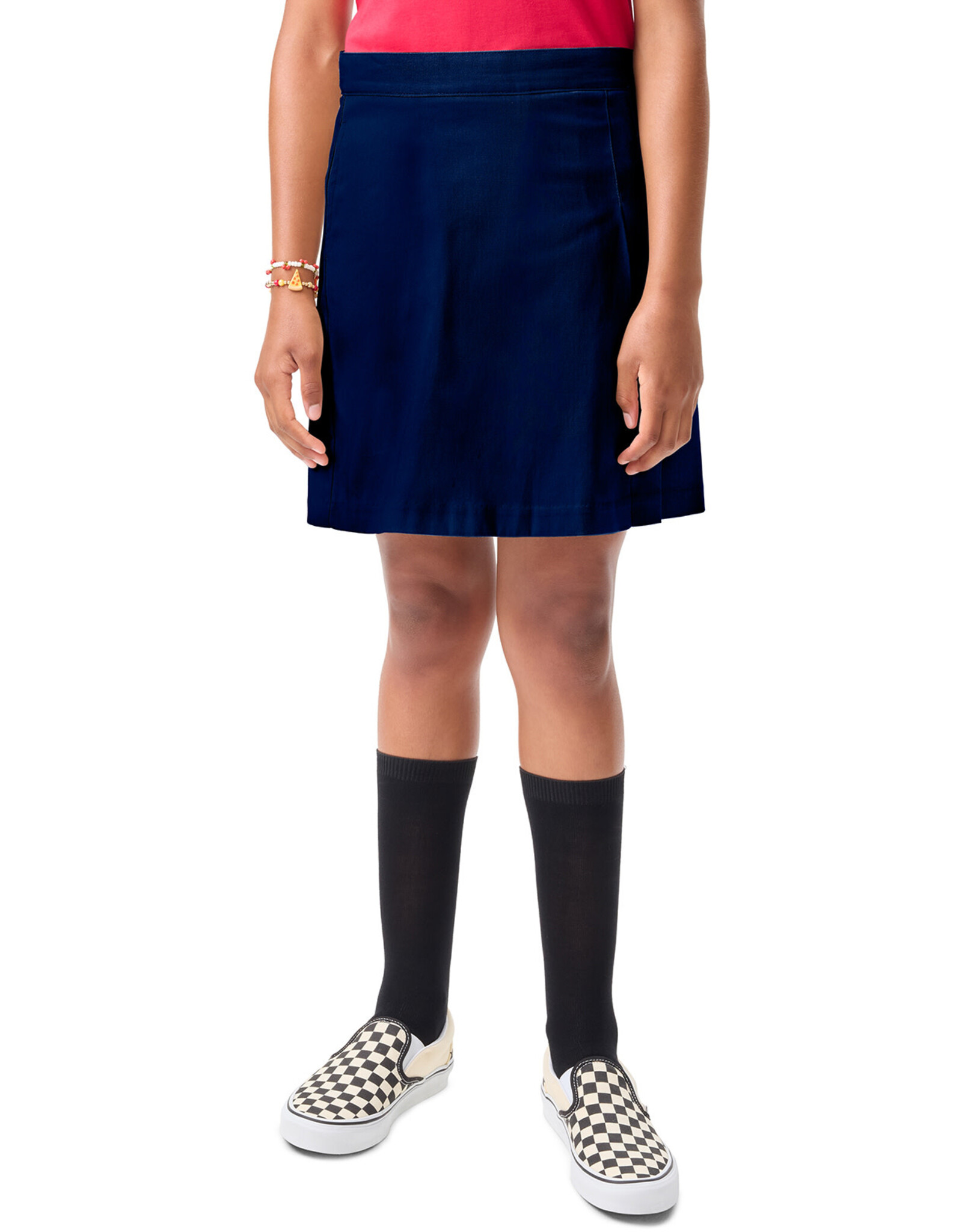 Classroom 55272AZ Girls Stretch Double Pleated Scooter Navy