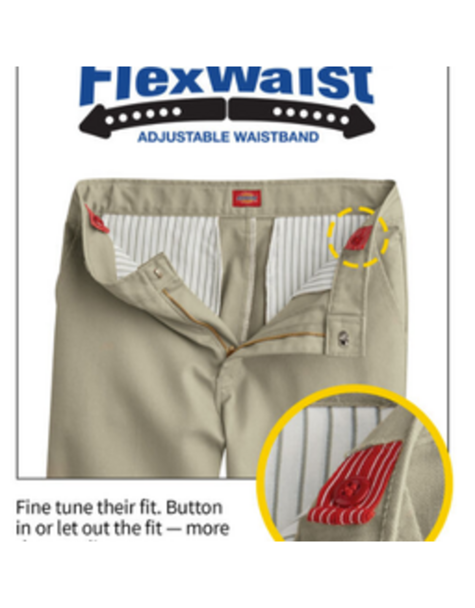 Dickies KP123-Dickies Boys Regular Flat Front Pants-KHAKI(8-20)