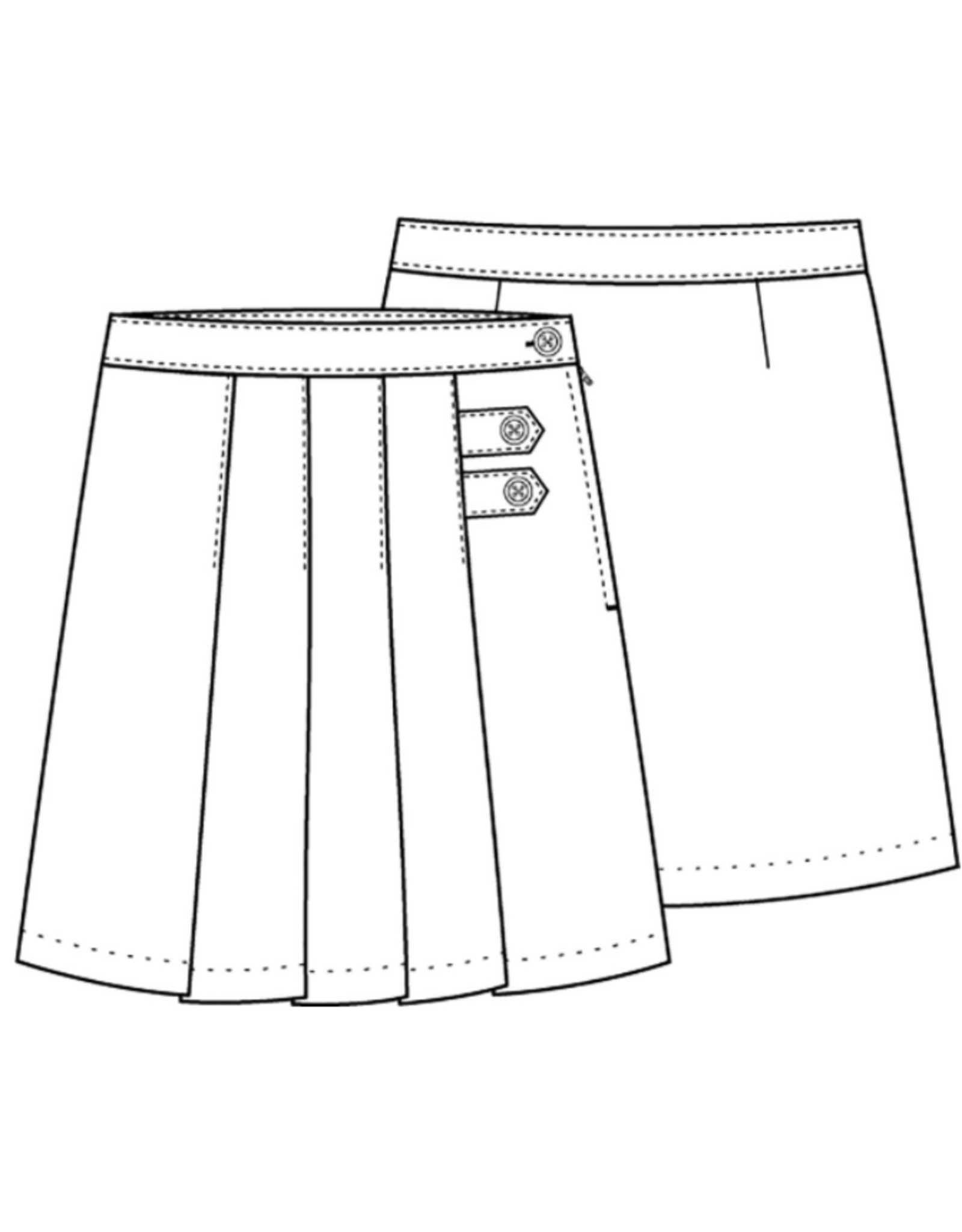 Classroom 55121AZ-Girls Pleated Tab Scooter-NAVY(4-6X)