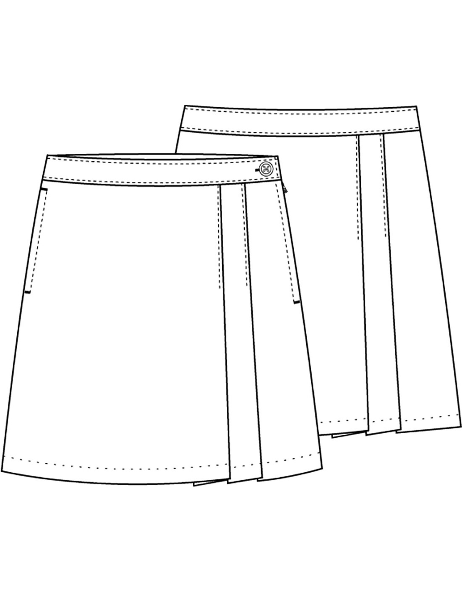 Classroom 55271A-Girls Stretch Double Pleated Scooter-NAVY(4 - 6X)