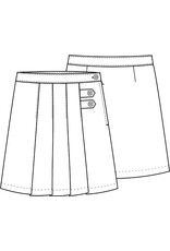 Classroom 55121AZ-Classroom Girls Pleated Tab Scooter-KHAKI(4-6X)