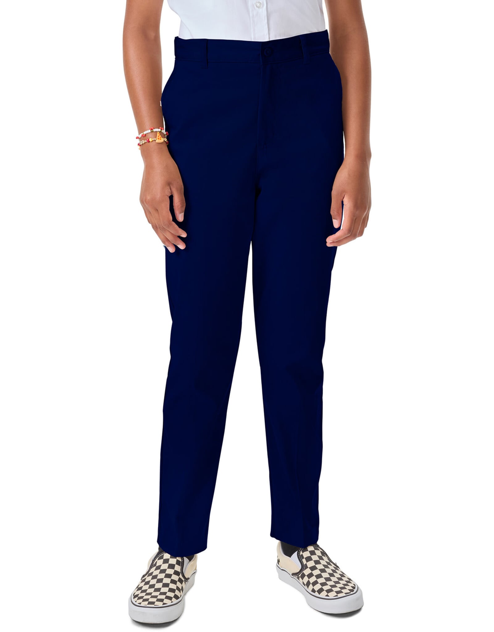 Classroom CR101Y-Classroom Girls Flat Front Pants- Navy