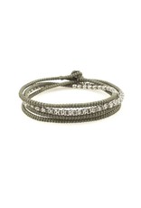 M.cohen M.Cohen Knotted 4 wrap Silver Thai hammered bead