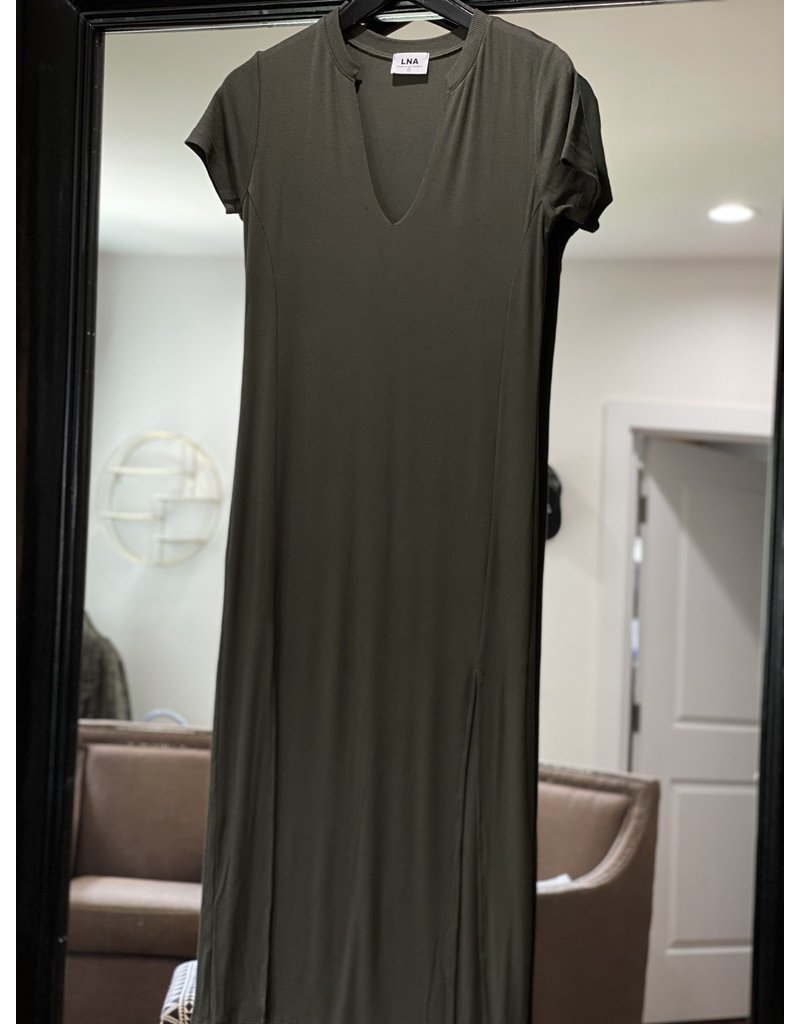 LNA easy rib tee dress - Blue One
