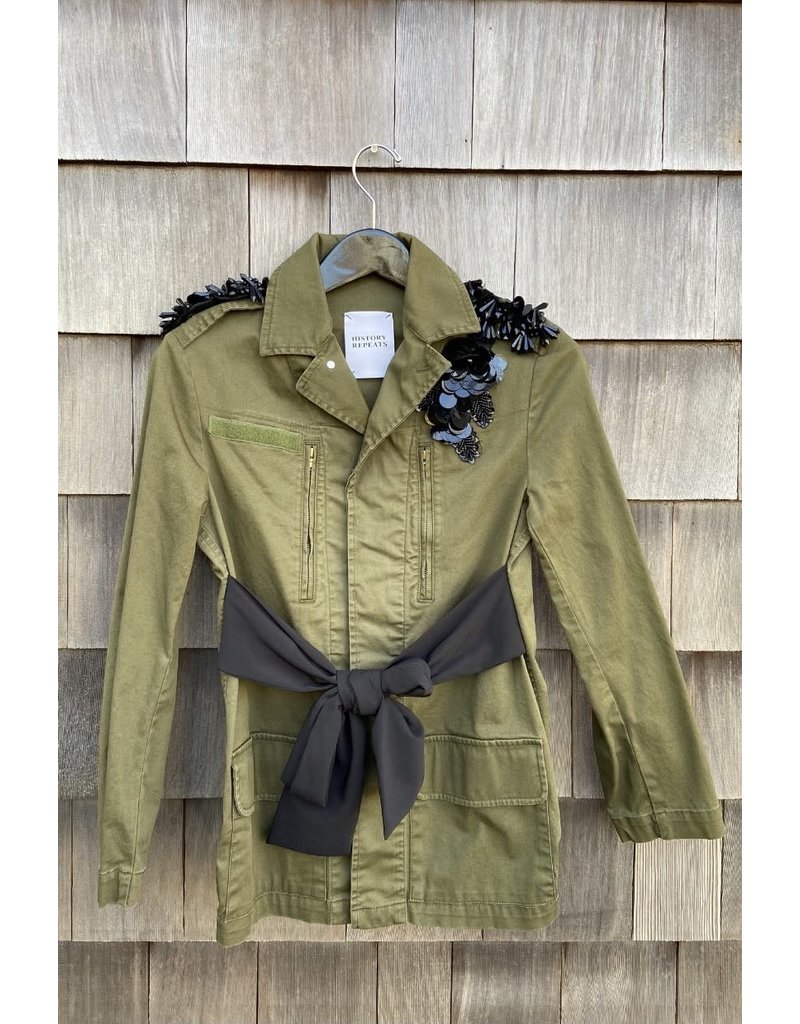 sequin military jacket