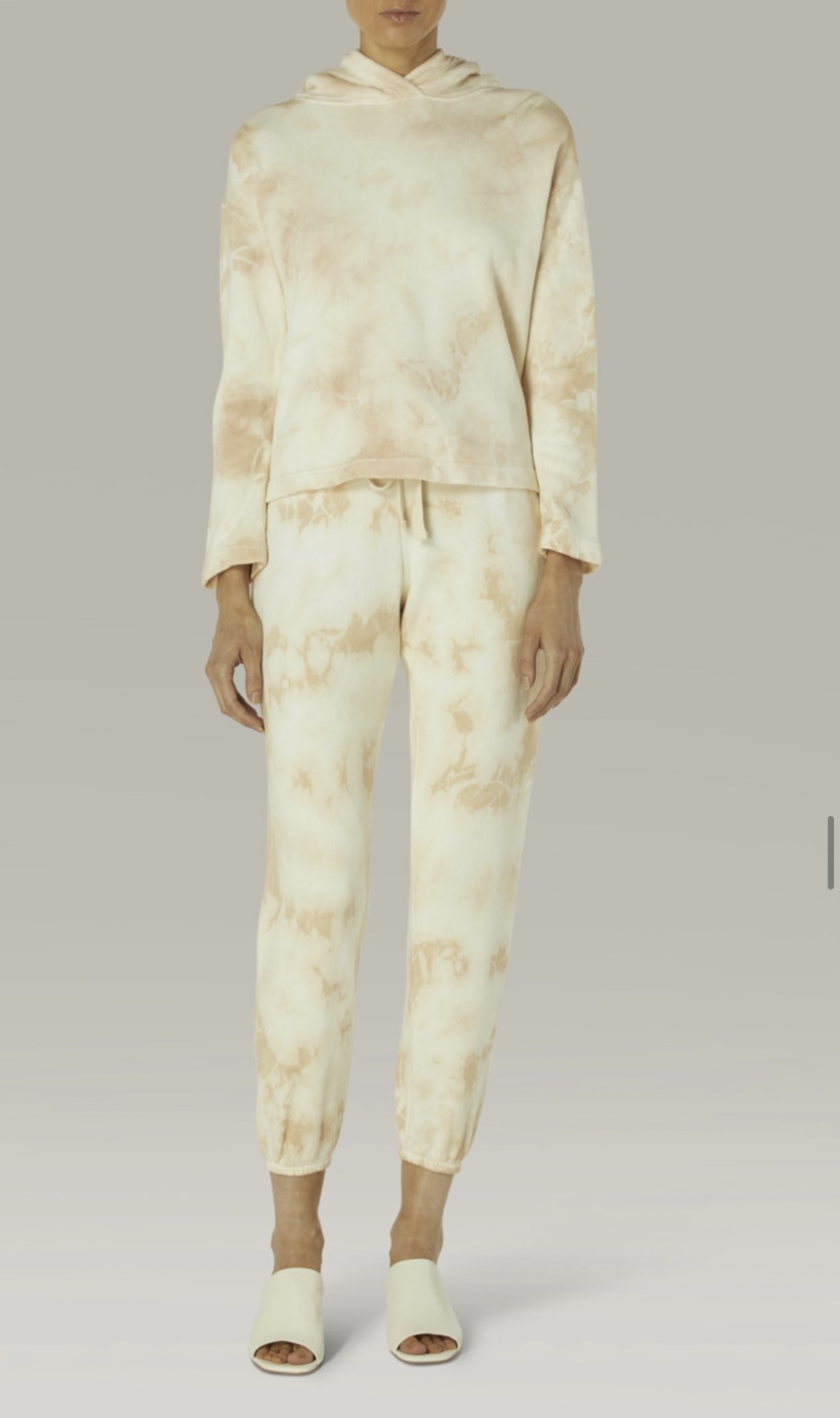 french terry cropped hoodie