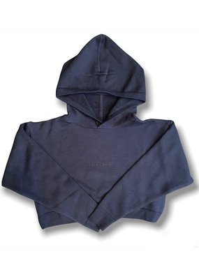 Blue One Blue One Monochrome Cropped Hoodie