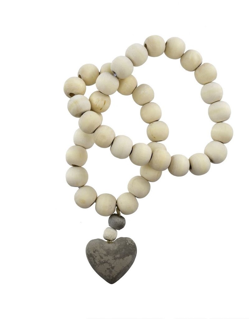 Indaba Trading Wooden Prayer Beads with Small Heart