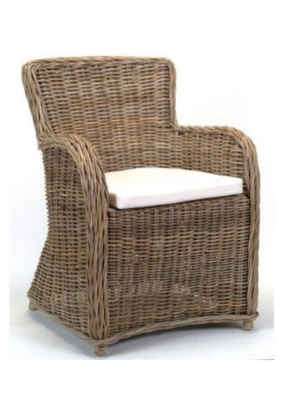 Bacon Basketware Ltd PRE-ORDER Falia Wicker Armchair with Cushion