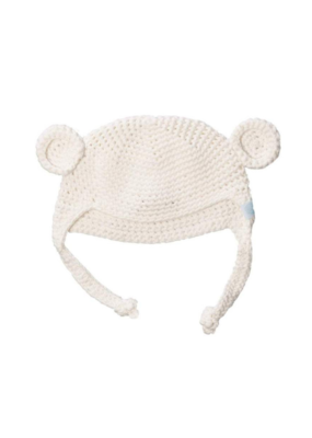 Bear Ivory Beba Bean Knit Cotton Animal Rattle for Baby 