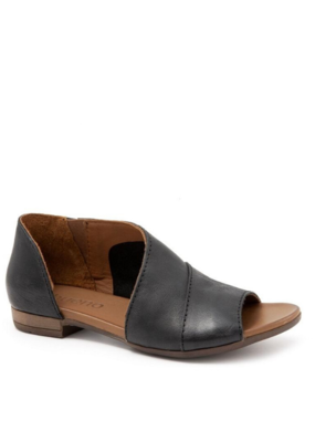 Bueno Tanner Sandal in Black Leather by Bueno