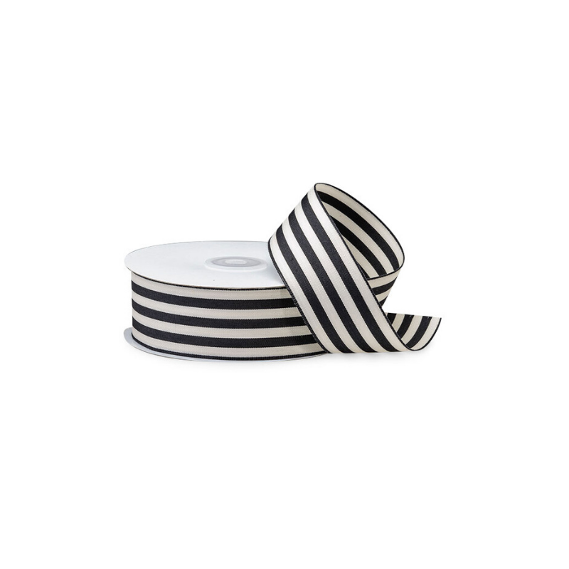 black and white striped ribbon