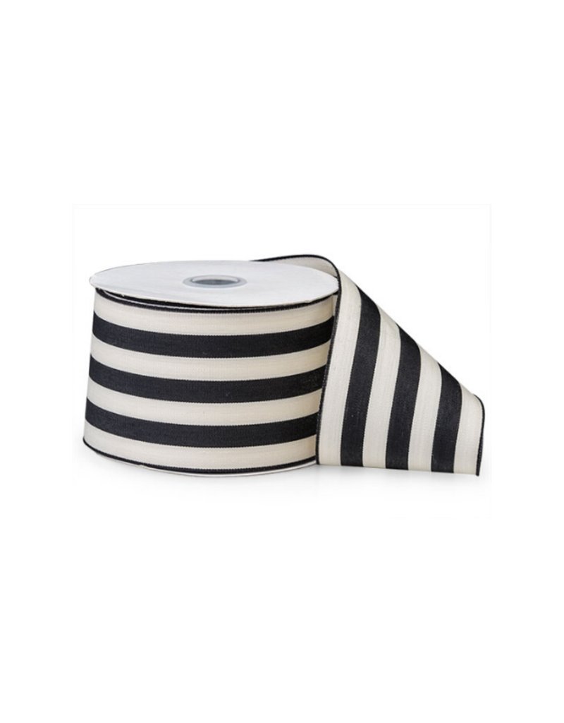 Black & White Striped Ribbon