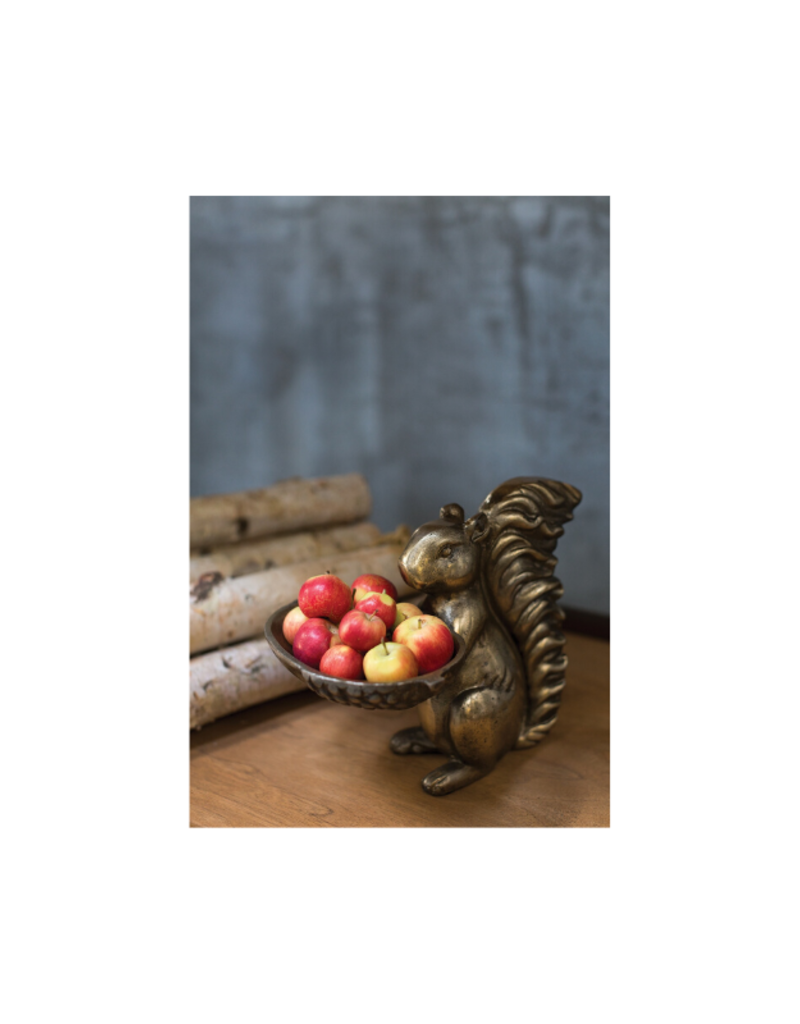 Bronze Squirrel Planter