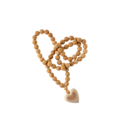Indaba Trading Large Wooden Heart Prayer Beads