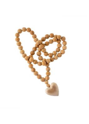 Indaba Trading Large Wooden Heart Prayer Beads