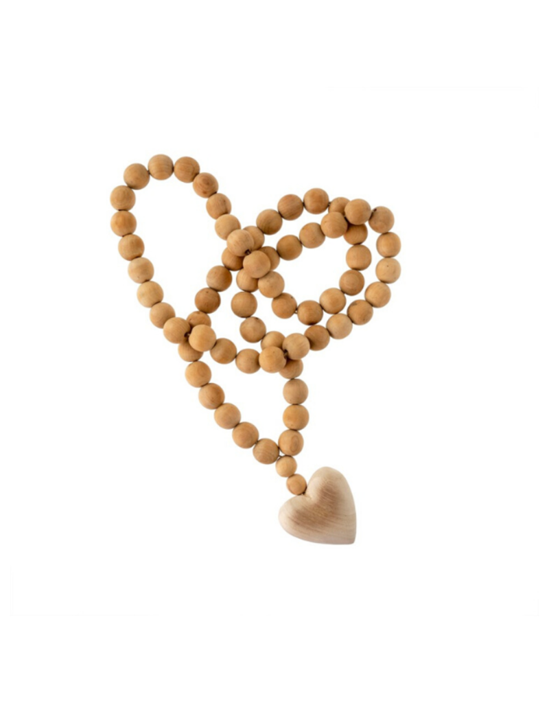 Indaba Trading Large Wooden Heart Prayer Beads