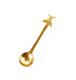 Creative Co-Op Brass Spoon with Bee