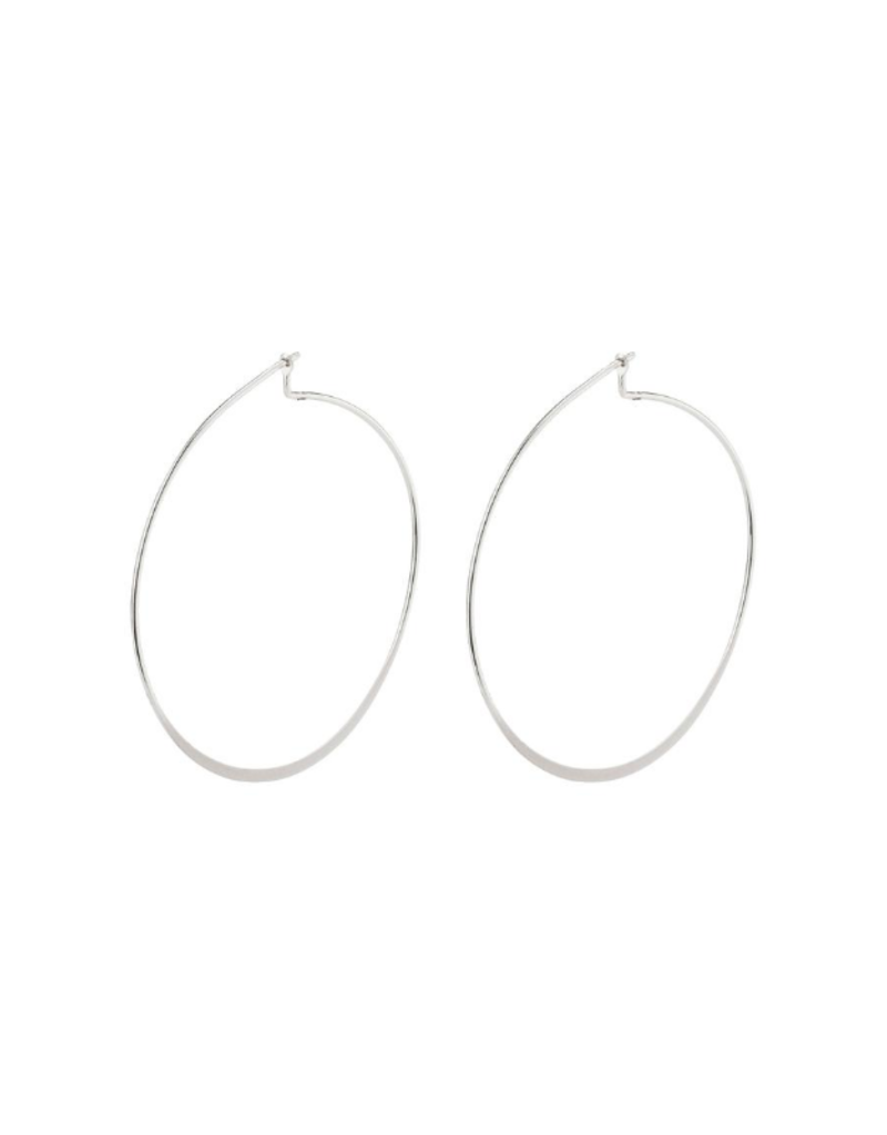 PILGRIM Large Tilly Silver-Plated Hoop Earrings by Pilgrim