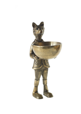 Brass Eloise the Fox Dish Stand