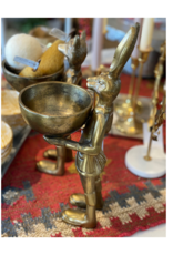 Brass Hare & Dish Stand