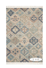 Dash & Albert Dash & Albert Jute Pali Blue Rug 2' x 3'