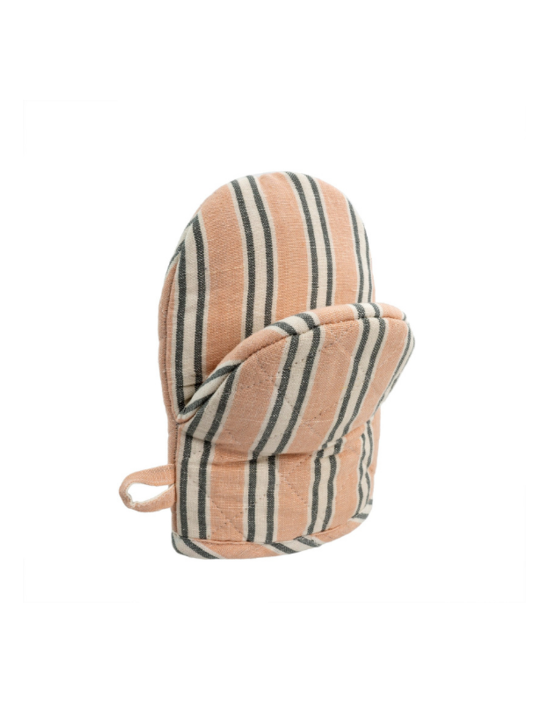 Indaba Trading French Linen Oven Mitt in Pink
