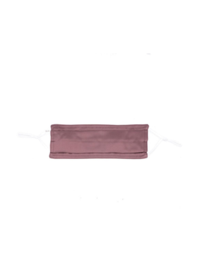 Silk Pleated Face Mask in Mauve