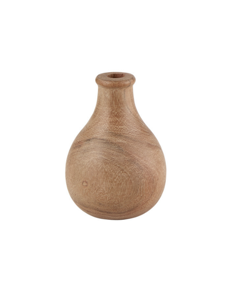 creative brands Wood Vase with Lipped Opening