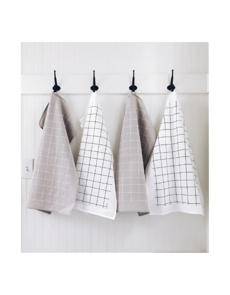 Ten & Co. Ten & Co Tea Towel Black & White Grid