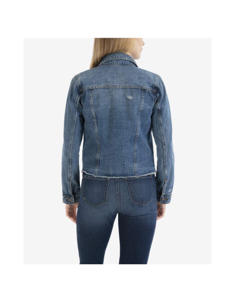 Kut from the Kloth Julia Crop Jacket in Pushing Wash by Kut from the Kloth