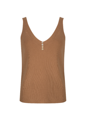 ESQUALO Camisole with Buttons in Cappuccino by EsQualo