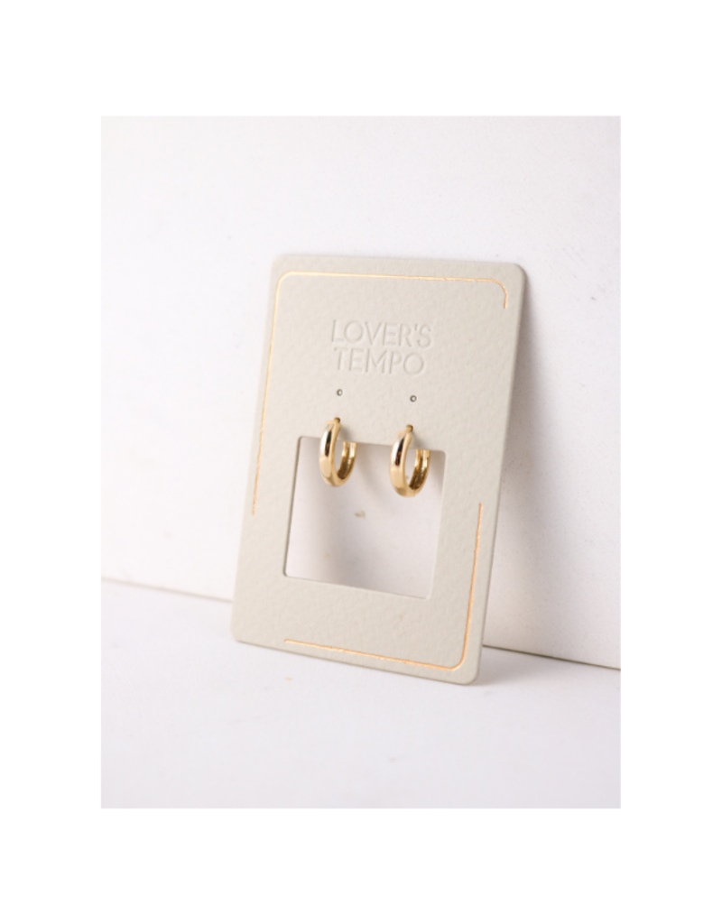 Lover's Tempo Bea Hoop Earrings Gold 15mm by Lover's Tempo